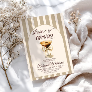 Liebe Braut Espresso Martini Bow Brautparty Einladung