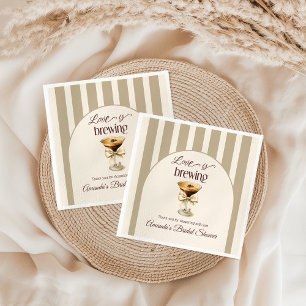 Liebe Braut Espresso Martini Bow Brautparty Serviette