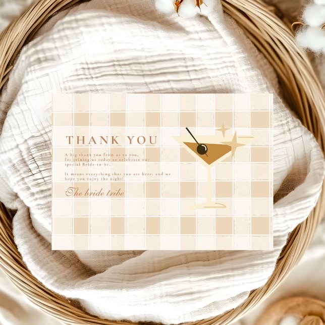 Liebe Braut Espresso Martini Brautparty Dankeskarte (Von Creator hochgeladen)