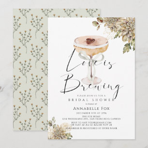 Liebe Braut Espresso Martini Brautparty Einladung