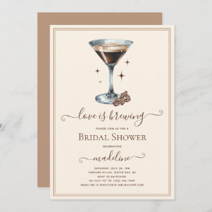 Liebe Braut Espresso Martini Brautparty Einladung