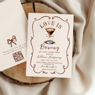 Liebe Braut Espresso Martini Brautparty Einladung