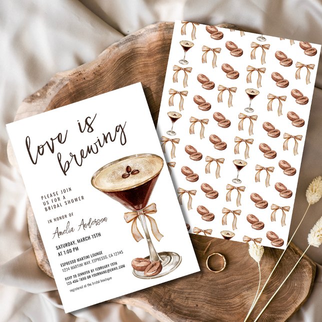 Liebe Braut Espresso Martini Brautparty Einladung (Von Creator hochgeladen)