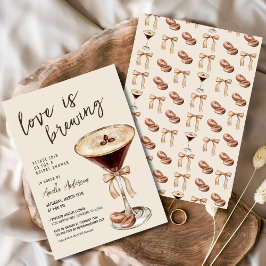 Liebe Braut Espresso Martini Brautparty Einladung