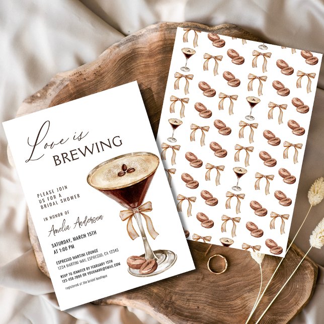 Liebe Braut Espresso Martini Brautparty Einladung (Von Creator hochgeladen)