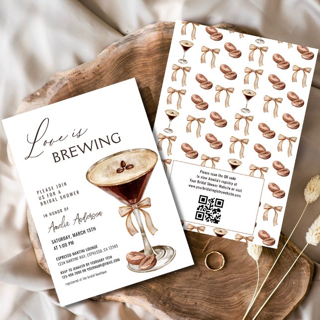 Liebe Braut Espresso Martini Brautparty Einladung (Von Creator hochgeladen)