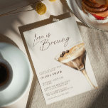 Liebe Braut Espresso Martini Brautparty Einladung<br><div class="desc">Genießen Sie Romantik mit unserer Liebe ist Brauen Espresso Martini Bridal Dusche Einladung! Achtung, alle Kaffee-Martini liebenden Bräute-to-be! Tauchen Sie ein in die reizvolle Welt unserer Liebe ist Brauen Espresso Martini Bridal Dusche Einladung, wo Liebe und Koffein in vollkommener Harmonie vereint. Mit seinem eleganten Design und den individuell gestaltbaren Details...</div>