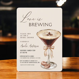 Liebe Braut Espresso Martini Brautparty Einladung