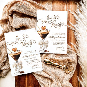 Liebe braut Espresso Martini Brautparty Einladung