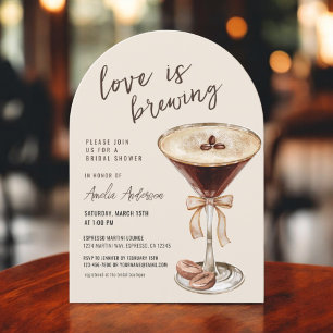 Liebe Braut Espresso Martini Brautparty Einladung