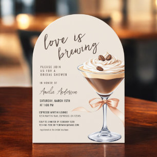 Liebe Braut Espresso Martini Brautparty Einladung