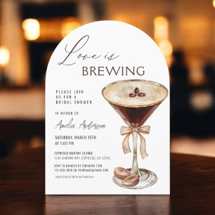 Liebe Braut Espresso Martini Brautparty Einladung