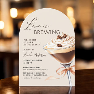 Liebe Braut Espresso Martini Brautparty Einladung