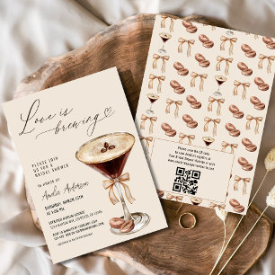 Liebe Braut Espresso Martini Brautparty Einladung