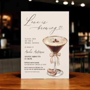 Liebe Braut Espresso Martini Brautparty Einladung