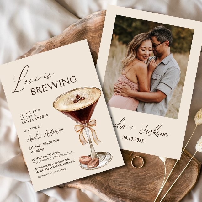 Liebe Braut Espresso Martini Brautparty Einladung (Von Creator hochgeladen)