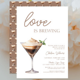 Liebe Braut Espresso Martini Brautparty Einladung