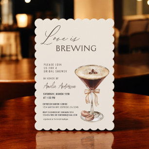 Liebe Braut Espresso Martini Brautparty Einladung
