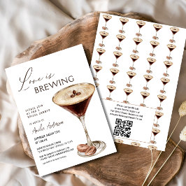 Liebe Braut Espresso Martini Brautparty Einladung