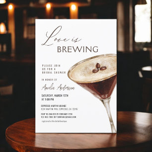 Liebe Braut Espresso Martini Brautparty Einladung