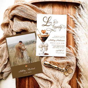 Liebe braut Espresso Martini Brautparty Einladung