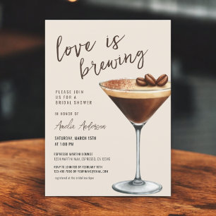 Liebe Braut Espresso Martini Brautparty Einladung