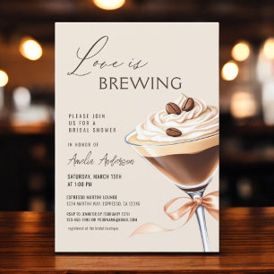 Liebe Braut Espresso Martini Brautparty Einladung