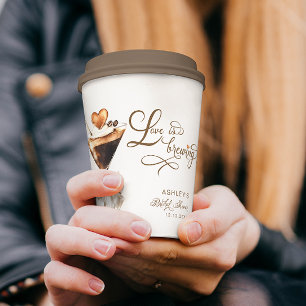 Liebe braut Espresso Martini Brautparty Pappbecher