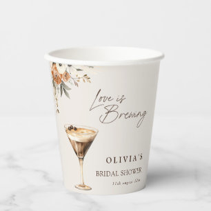 Liebe Braut Espresso Martini Brautparty Pappbecher