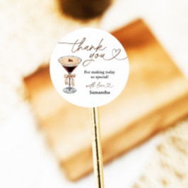 Liebe braut Espresso Martini Brautparty Runder Aufkleber