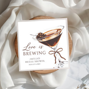 Liebe Braut Espresso Martini Brautparty Serviette