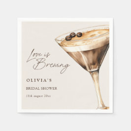 Liebe Braut Espresso Martini Brautparty Serviette