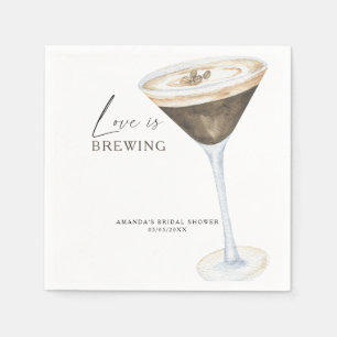 Liebe Braut Espresso Martini Brautparty Serviette