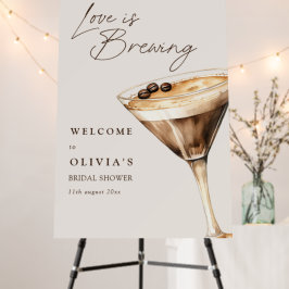 Liebe Braut Espresso Martini Dusche Willkommen