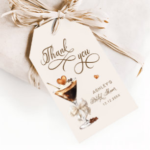 Liebe Braut Espresso Martini-Junggesellinnen-Absch Geschenkanhänger