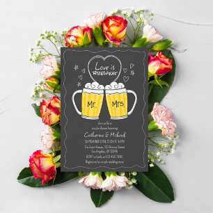 Liebe Braut handgezeichnete Kopfbrett-Dusche Einladung