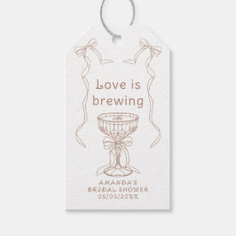 Liebe braut handgezeichnetes Brautparty Geschenkanhänger