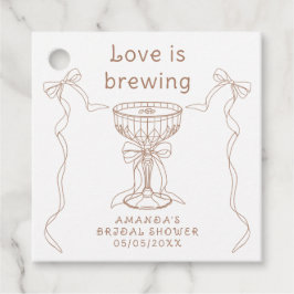 Liebe braut handgezeichnetes Brautparty Geschenkanhänger