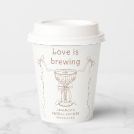 Liebe braut handgezeichnetes Brautparty Pappbecher