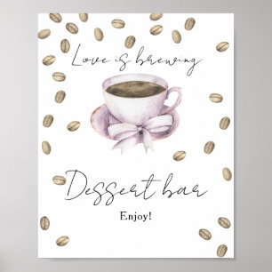 Liebe braut Hochzeitsdusche Dessertbar Poster