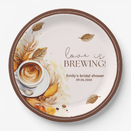 Liebe braut Kaffee Brautparty Brunch Pappteller