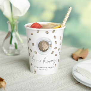 Liebe braut Kaffee Brautparty Pappbecher