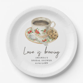 Liebe braut Kaffee Brautparty Pappteller
