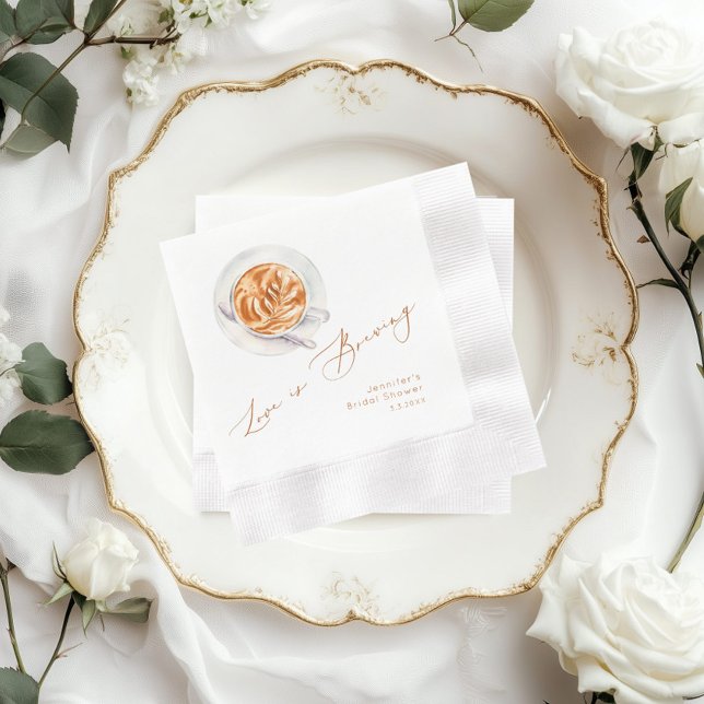 Liebe braut Kaffee Brautparty Serviette (Von Creator hochgeladen)