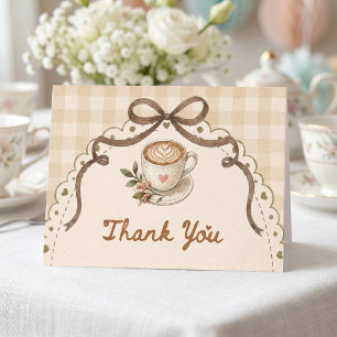 Liebe braut Kaffee Vintage Floral Custom Dankeskarte