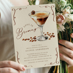 Liebe braut Martini-Brautparty Einladung