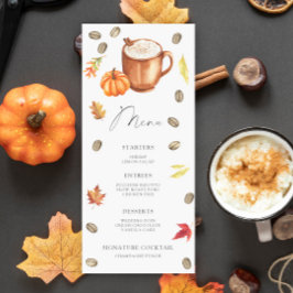 Liebe braut Pumpkin Brautparty Menü Menükarte