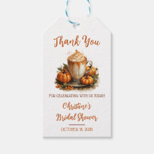 Liebe braut Pumpkin Gewürztes Latte-Brautparty Geschenkanhänger