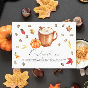Liebe braut Pumpkin Latte Display Dusche Begleitkarte