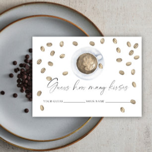 Liebe braut Wie viele Küsse Brautspiel Begleitkarte